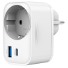 CARGADOR RAPIDO GEMBIRD USB DE 2 PUERTOS CON TOMA DE CA DE PASO 20 W BLANCO