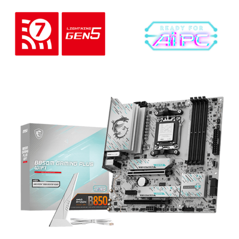PLACA BASE MSI B850M GAMING PLUS WIFI PCI E x16 Gen5 M2 Gen5