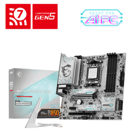 PLACA BASE MSI B850M GAMING PLUS WIFI PCI E x16 Gen5 M2 Gen5
