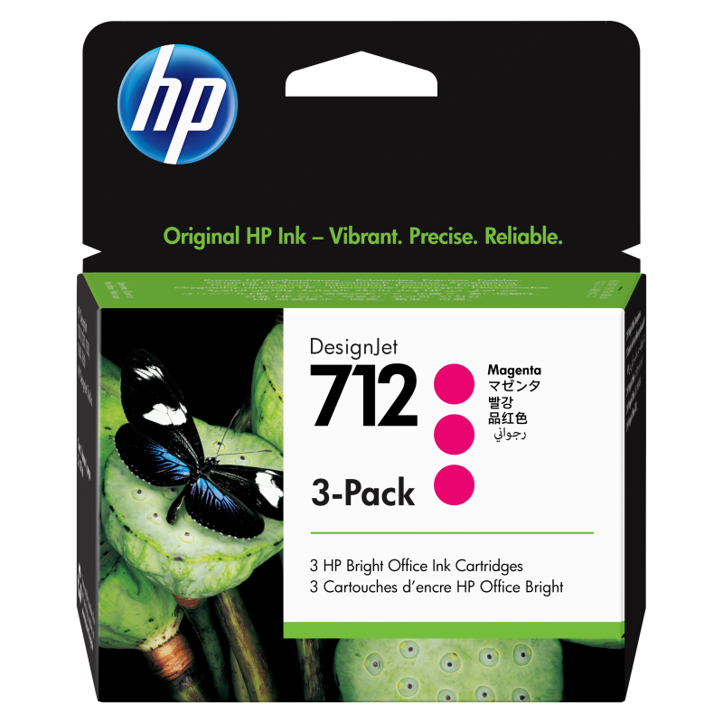 TINTA HP 712 MAGENTA PACK 3