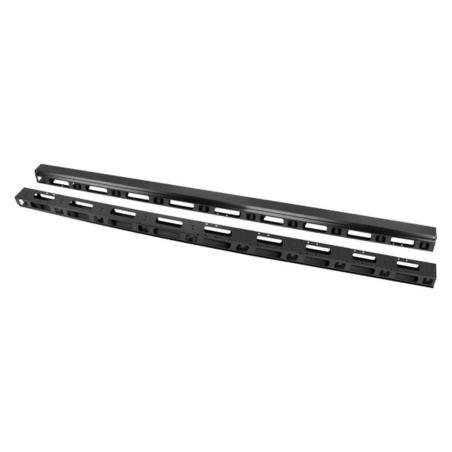 PANEL ORGANIZADOR DE CABLES VERTICAL RACK 19 47U SUELO NEGRO 2 PIEZAS