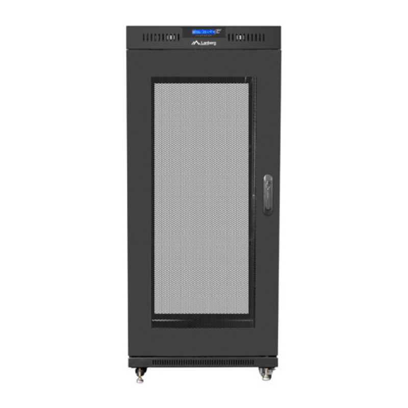 ARMARIO LANBERG RACK 19 15U 800X1000 FLAT PACK NEGRO PUERTA MALLA CON LCD