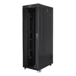 ARMARIO LANBERG RACK 19 42U 800X1200 FLAT PACK NEGRO PUERTA CRISTAL CON LCD