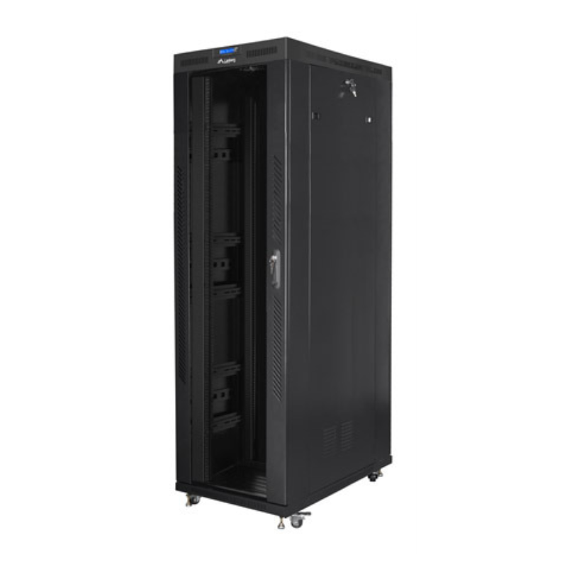ARMARIO LANBERG RACK 19 42U 800X1200 FLAT PACK NEGRO PUERTA CRISTAL CON LCD
