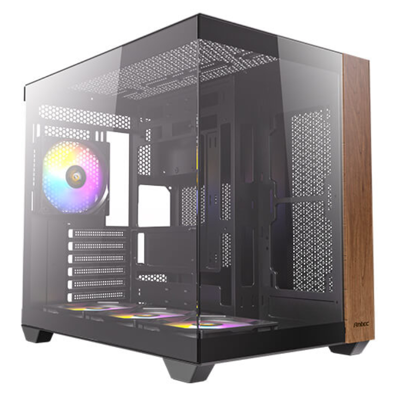 CAJA ANTEC CX800 ARGB ATX WOOD 2XVENT REV 120 MM 1X120MM 2XUSB SN FUENTE
