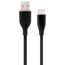 CABLE DE CARGA Y DATOS GEMBIRD USB TIPO C DE SILICONA PREMIUM 15 M NEGRO