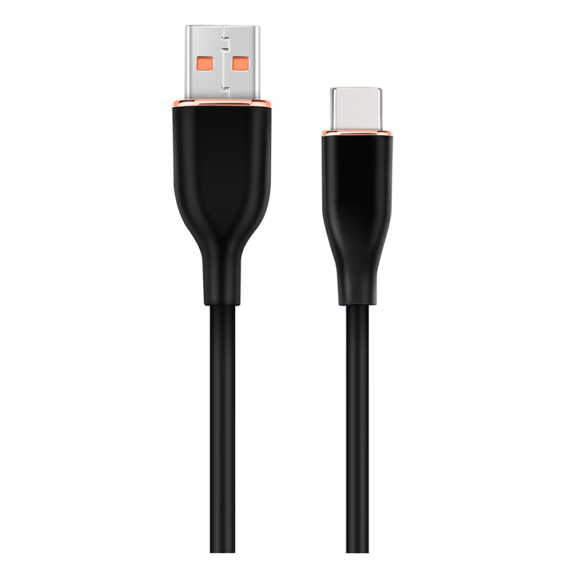 CABLE DE CARGA Y DATOS GEMBIRD USB TIPO C DE SILICONA PREMIUM 15 M NEGRO