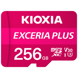 MICRO SD KIOXIA 256GB EXCERIA PLUS UHS I C10 R98 CON ADAPTADOR