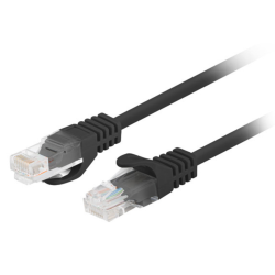 CABLE RED LANBERG LATIGUILLO CAT6 UTP 025M NEGRO FLUKE PASSED PACK 10 UDS