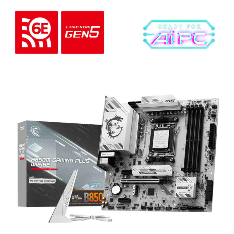 PLACA BASE MSI B850M GAMING PLUS WIFI6E PCI E x16 Gen5 M2 Gen5
