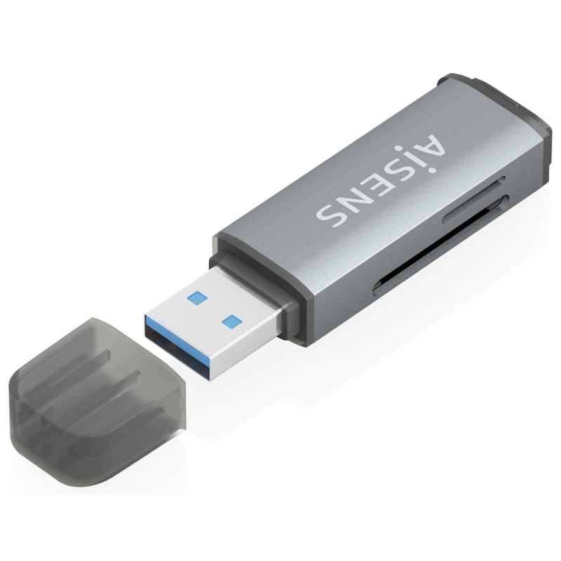 LECTOR TARJETAS AISENS SD MICRO SD MMC RS MMC MMC MICRO USBA GRIS
