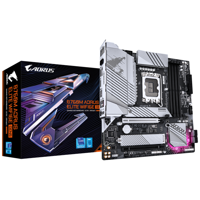 PLACA BASE GIGABYTE B760M A E WF6E GEN5 10 DDR5 1700 MATX 4XDDR5
