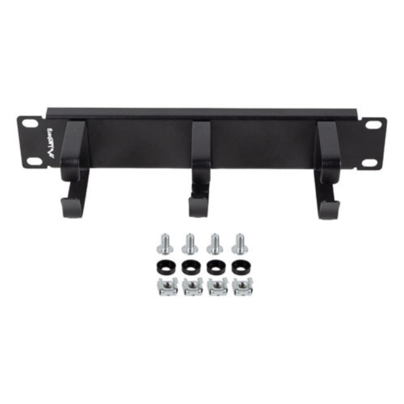 ORGANIZADOR DE CABLES LANBERG 3 ANILLAS 10 1U TIPO B NEGRO