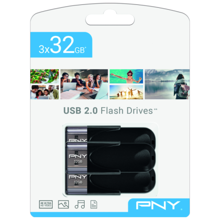 USB 20 PNY 3X 32GB ATTACHE4 PACK