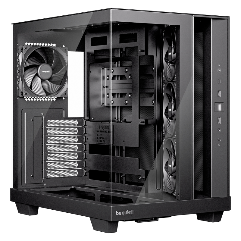 CAJA BEQUIET LIGHT BASE 600 DX ATX SIN FUENTE ARGB NEGRO
