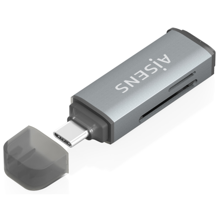LECTOR TARJETAS AISENS SD MICRO SD MMC RS MMC MMC MICRO USBC GRIS