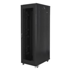 ARMARIO LANBERG RACK 19 42U 800X1000 FLAT PACK PUERTA PERFORADA NEGRO