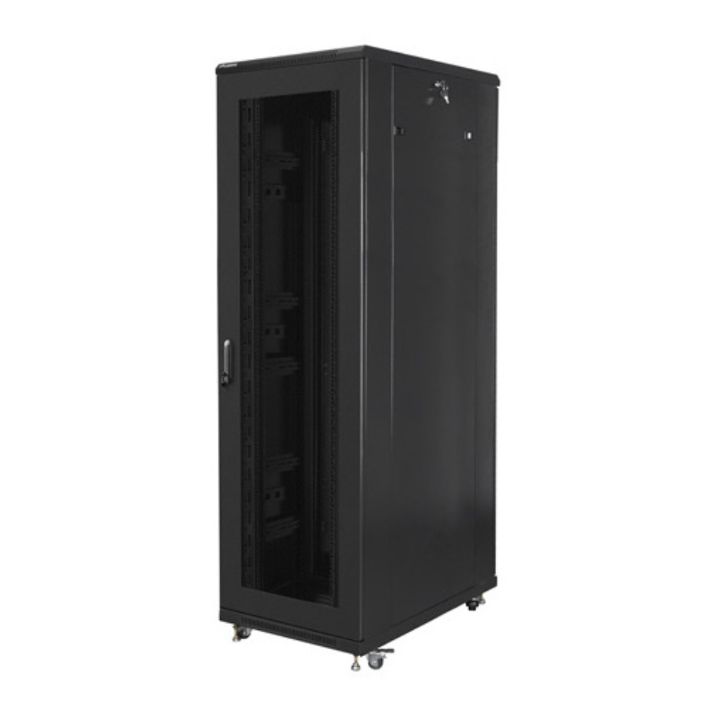 ARMARIO LANBERG RACK 19 42U 800X1000 FLAT PACK PUERTA PERFORADA NEGRO