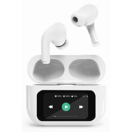 AURICULARES GEMBIRD TWS LCD ANC 01 W BLANCO BT