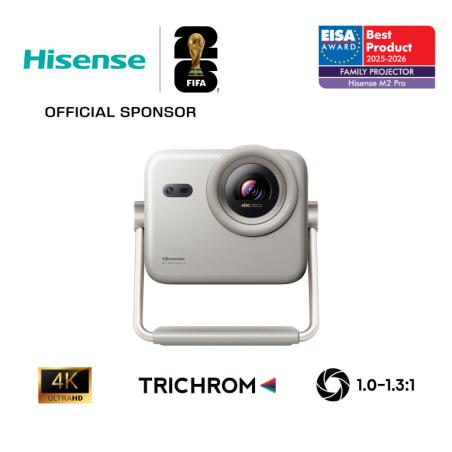 PROYECTOR HISENSE M2PRO TRICOLOR 1300 LUMENES 4K SMART TV