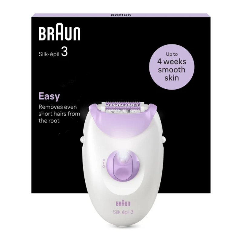 DEPILADORA ELECTRICA BRAUN SILK EPIL 3 SE3 000 RODILLO MASAJE LUZ SMARTLIGHT