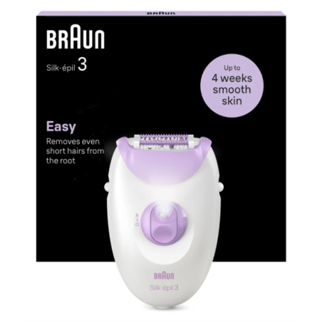 DEPILADORA ELECTRICA BRAUN SILK EPIL 3 SE3 000 RODILLO MASAJE LUZ SMARTLIGHT
