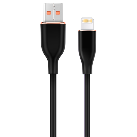 CABLE DE CARGA Y DATOS GEMBIRD DE SILICONA PREMIUM DE 8 CLAVIJAS 15 M NEGRO