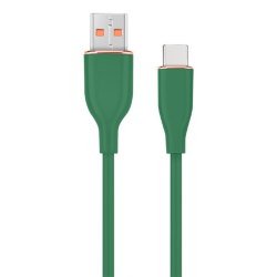 CABLE DE CARGA Y DATOS GEMBIRD USB TIPO C DE SILICONA PREMIUM 15 M VERDE