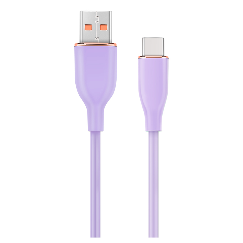 CABLE DE CARGA Y DATOS GEMBIRD USB TIPO C DE SILICONA PREMIUM 15 M VIOLETA