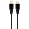 CABLE DE CARGA Y DATOS GEMBIRD USB TIPO C A 8 PINES DE SILICONA PREMIUM 15M BK