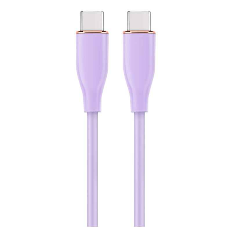 CABLE DE CARGA Y DATOS GEMBIRD PD TIPO C SILICONA ALTA CALIDAD 15M MORADO