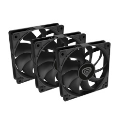 NATEC Oxal 120 Carcasa del ordenador Ventilador 12 cm Negro 3 piezas