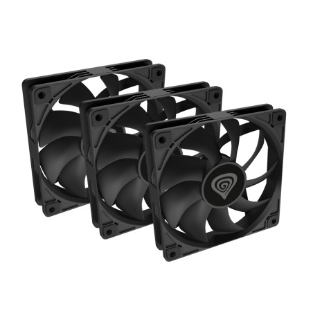 NATEC Oxal 120 Carcasa del ordenador Ventilador 12 cm Negro 3 piezas