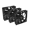 NATEC Oxal 120 Carcasa del ordenador Ventilador 12 cm Negro 3 piezas
