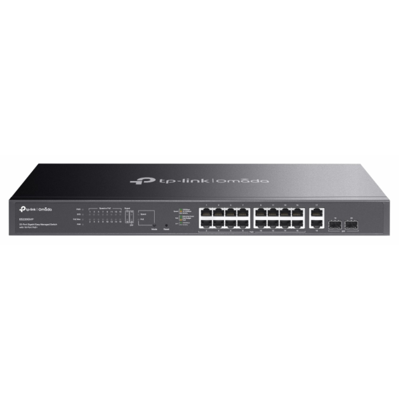 SWITCH TP LINK OMADA ES220GMP 16 PORT GIGA POR 2 PORT RJ45 2 SFP