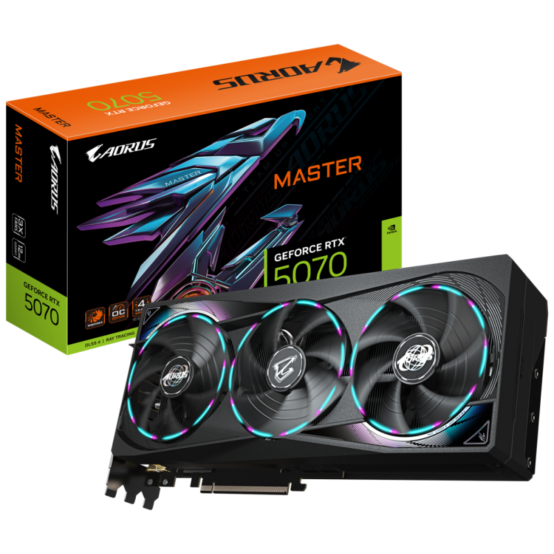 TARJETA GRAFICA GIGABYTE 5070 AERO OC 12GB NEGRO GDDR7
