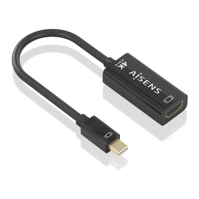 CONVERSOR AISENS MINI DP M A HDMI H 4K60HZ NEGRO 15CM