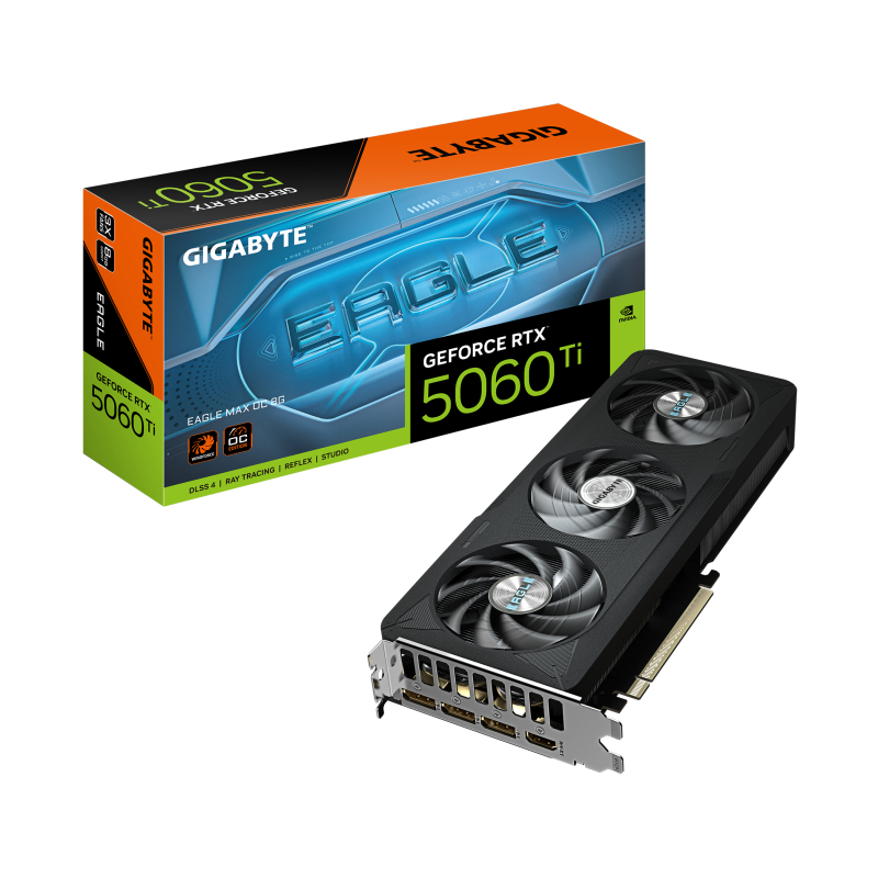 TARJETA GRAFICA GIGABYTE RTX 5060TI EAGLE MAX OC 8GB GDDR7