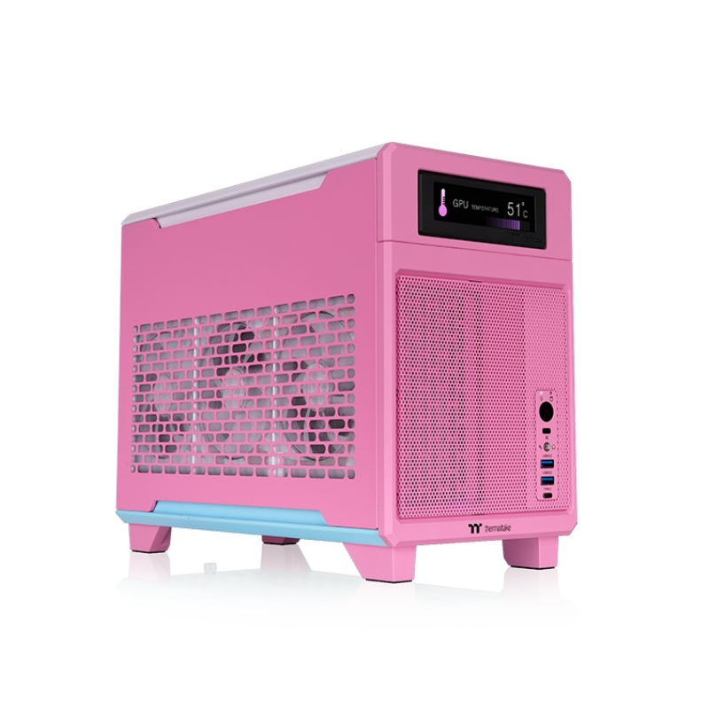 CAJA MICRO ATX THERMALTAKE TR100 USB 32 C X 1 USB 30 X 2 SN FUENTE BUBBLE PINK
