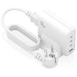 CARGADOR GAN AISENS SOBREMESA 140W 3XUSB C PD31 QC40 QC50 USB A QC30
