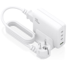 CARGADOR GAN AISENS SOBREMESA 140W 3XUSB C PD31 QC40 QC50 USB A QC30