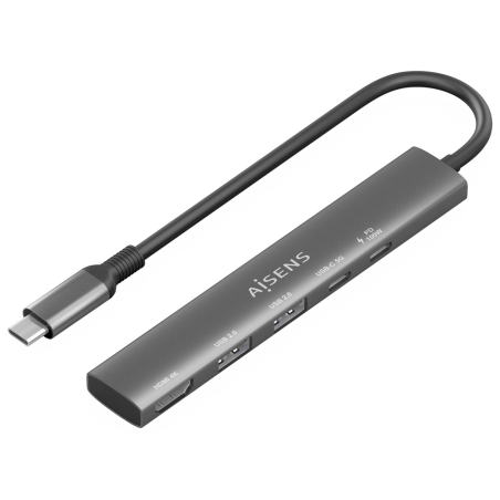 USB C DOCK AISENS 5 EN 1 USB C A 1XHDMI 2XUSB A 1XUSB C 1XPD 15CM