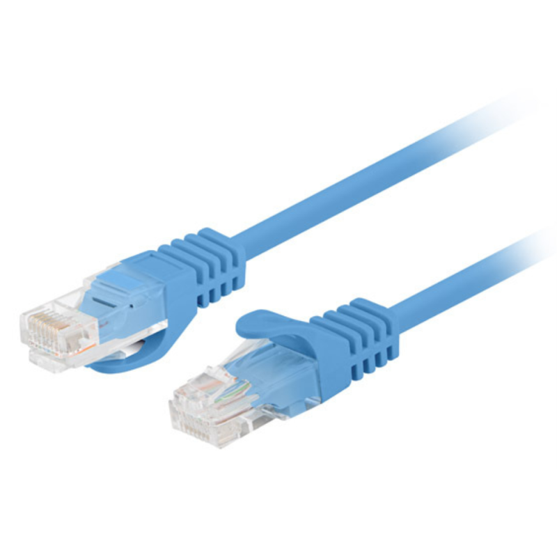 CABLE RED LANBERG LATIGUILLO CAT6 UTP 025M AZUL FLUKE PASSED PACK 10 UDS