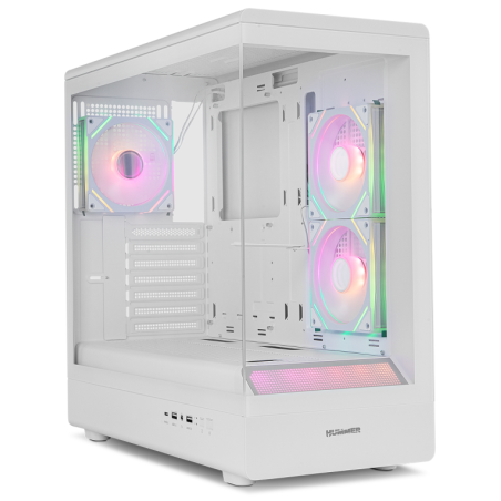 CAJA NOX SEMITORRE FRAMELESS HUMMER SIGNAL ARGB BLANCA USB TYPE C
