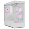 CAJA NOX SEMITORRE FRAMELESS HUMMER SIGNAL ARGB BLANCA USB TYPE C