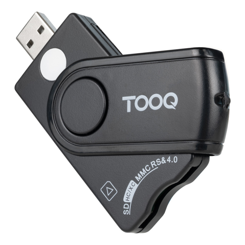 LECTOR TARJETAS TOOQ DNIE SIM SD TF USB A NEGRO
