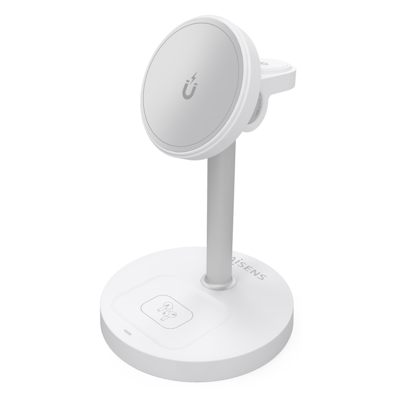 CARGADOR AISENS INALAMBRICO USB C 3 EN 1 15W MOVIL APPLE WATCH AURICULARES