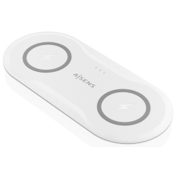 CARGADOR AISENS INALAMBRICO USB C 15W 2 EN 1 MOVIL AURICULARES BLANCO