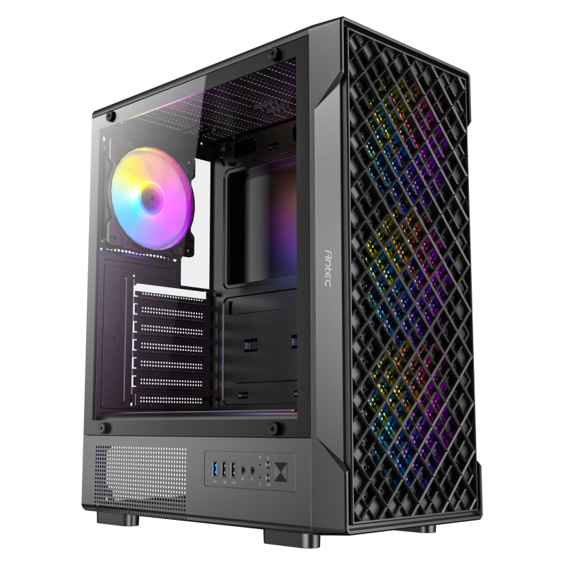CAJA ANTEC VX 320 ATX 4 VENTILADORES ARGB NEGRA
