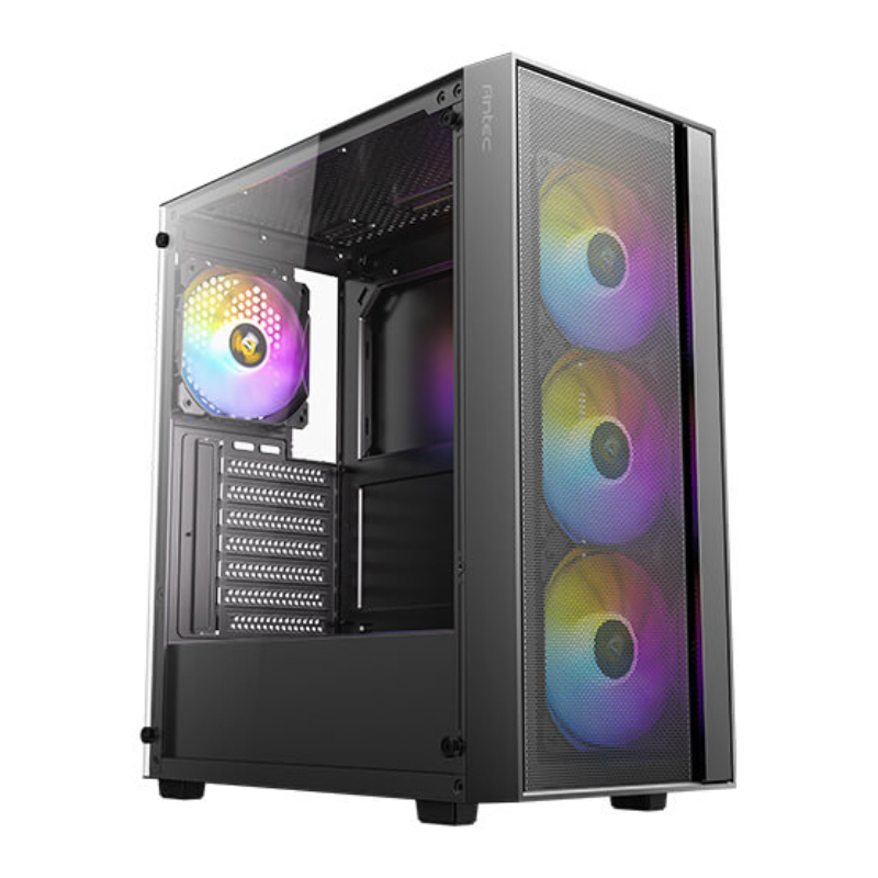 CAJA ANTEC AX65 ARGB ATX NEGRO 4XVENT 120MM 2XUSB SN FUENTE